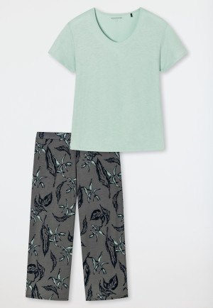 Schlafanzug 3/4-lang Modal V-Ausschnitt multicolor - Contemporary Nightwear