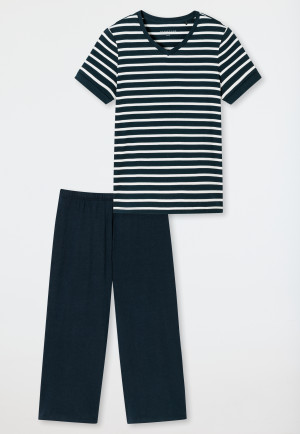 Pyjama 3/4 lengte nachtblauw - Casual Essentials