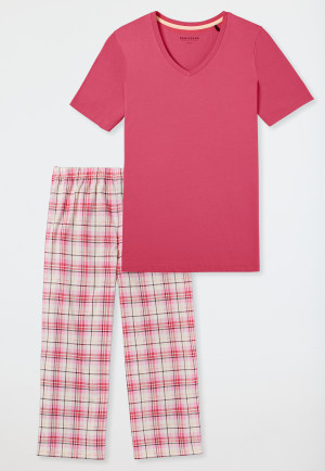 Pyjama longueur 3/4 rose - Comfort Essentials