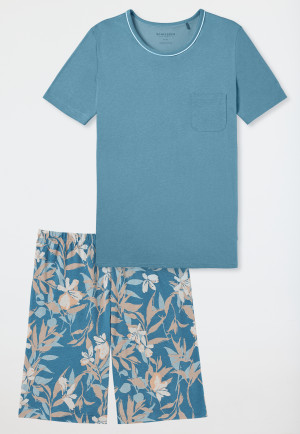 Pyjama shortama blauw-grijs - Comfort Nightwear