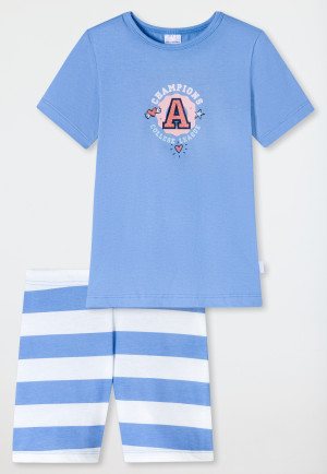 Pyjamas short block ringlet light blue - Casual World