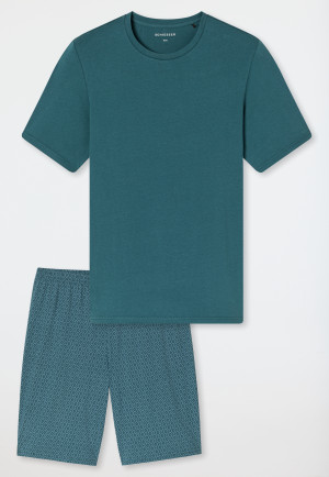 Pigiama corto a fantasia verde - Casual Essentials