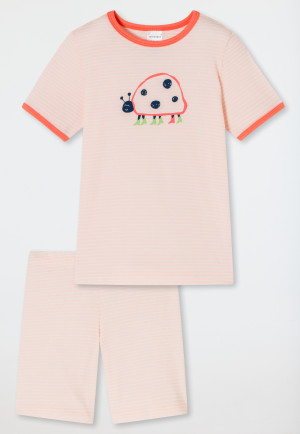 Pyjamas short ladybug striped rosé - Natural Love