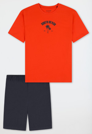 Schlafanzug kurz Organic Cotton hellrot - Nightwear