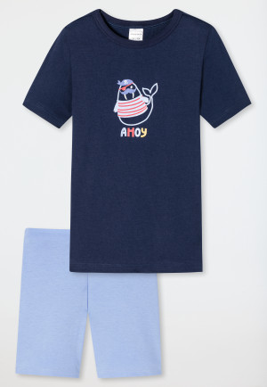 Schlafanzug kurz Organic Cotton Seebär dunkelblau - Boys World