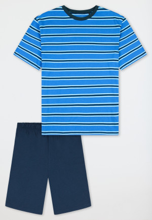 Short pyjamas Organic Cotton stripes aquarium - Nightwear