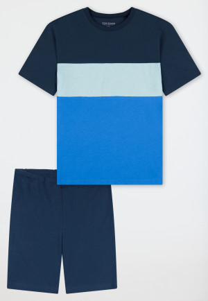 Short pyjamas Organic Cotton stripes aquarium - Nightwear