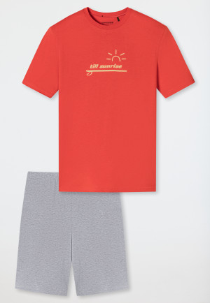 Shortama Organic Cotton Sunrise rood - Nightwear
