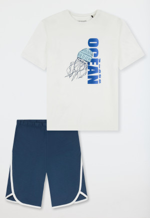 Short pyjamas Organic Cotton white - Nightwear