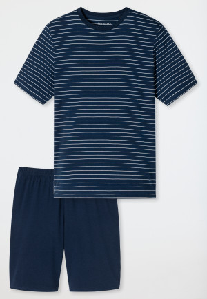 Schlafanzug kurz Streifen admiral - Casual Essentials