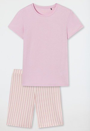 Pyjama court en tencel lilas - Pure Stripes