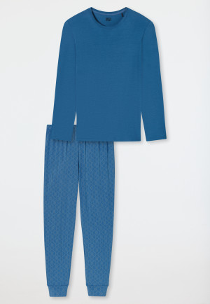 Pyjama long poignet bleu - Long Life Soft