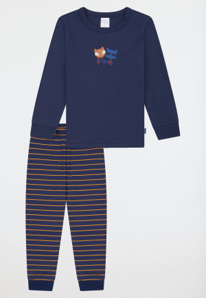 Pyjama lange pyjama streepjes curry - Kids Nightwear
