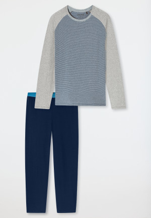 Pyjama long bleu foncé - 95/5