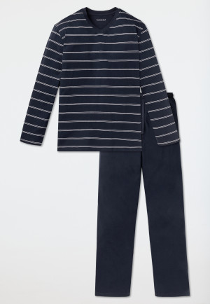 Pyjama donkerblauw-wit - Dark Sapphire