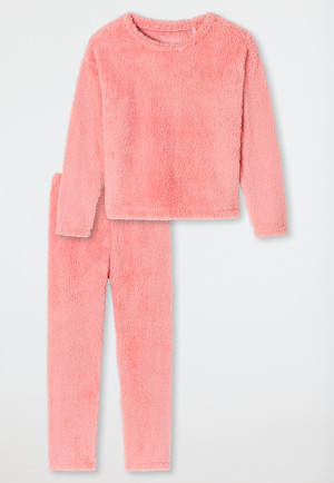 Schlafanzug lang Fleece rosé - Feeling@Home