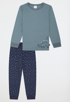 Long pyjamas interlock cuffs Dino mineral - Boys World