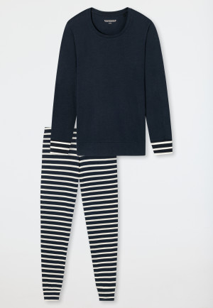 Long pyjamas midnight blue - Casual Essentials