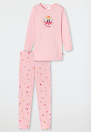 Pyjama long coton bio legging fleurs ballerine rose - Princesse Lillifee