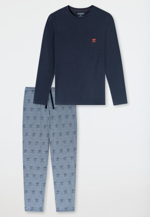 Pyjamas long palm trees midnight blue - 95/5