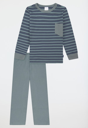 Lange pyjama streepjes mineraal - Kids Nightwear