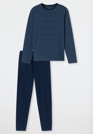 Schlafanzug lang Streifen admiral - Casual Essentials
