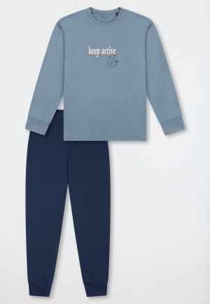 Pyjamas long sweatware cuffs mineral - Teens Nightwear