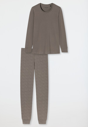 Schlafanzug lang taupe - Comfort Essentials