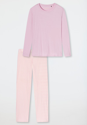 Lange pyjama Tencel lila  Pure Stripes