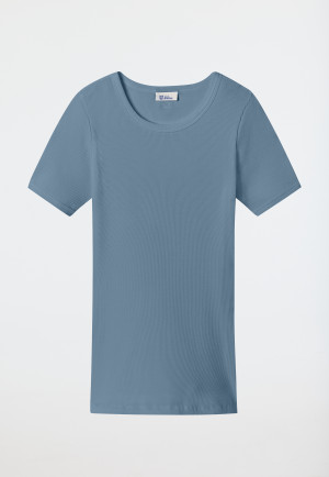 Shirt korte mouw atlantisch blauw - Revival Greta