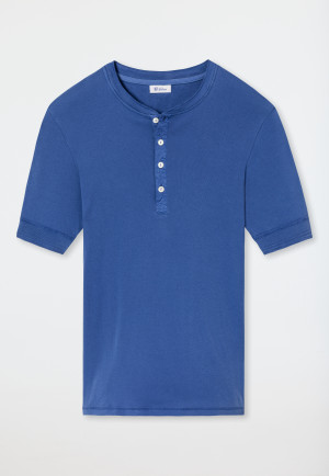 Shirt korte mouwen Atlantisch blauw - Revival Karl-Heinz