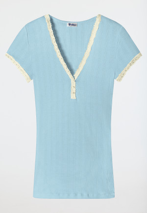 Shirt short sleeve bluebird - Revival Agathe