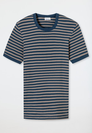 Camicia manica corta marrone-grigio - Revival Friedrich