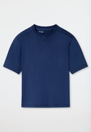 Maglietta a maniche corte heavy single jersey sovradimensionata navy - Mix+ Relax