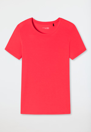 Shirt korte mouwen modal rood - Mix+Relax