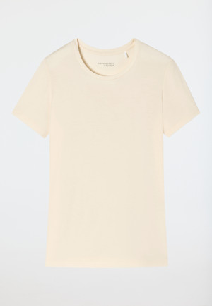 Maglia a maniche corte in modal in tonalità sabbia - Mix+Relax
