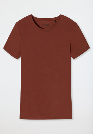 Maglia a maniche corte in modal, color terracotta - Mix+Relax
