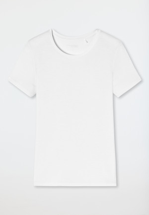 T-shirt manches manches courtes en modal blanc - Mix+Relax
