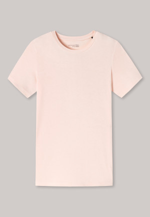Chemise manches courtes modal rose tendre - Mix + Relax