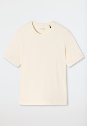T-shirt à manches courtes coton bio crème - Mix+Relax