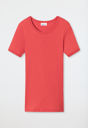 Shirt korte mouw rood - Revival Greta