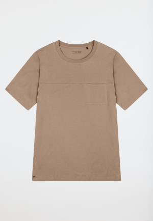 Shirt short sleeve sweat fabric nougat - Mix+Relax