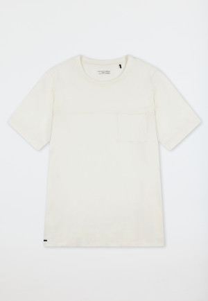Shirt kurzarm Sweat-Qualität off-white - Mix+Relax