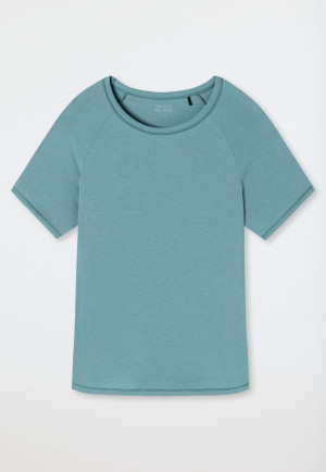 Tee-shirt manches courtes viscose oversize bleu-gris - Mix + Relax