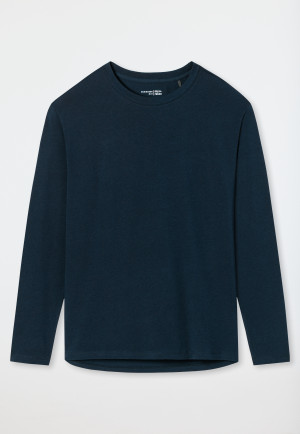 T-shirt long-sleeved dark blue - Mix+Relax