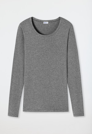 Maglia a maniche lunghe di colore grigio screziato - Revival Martina