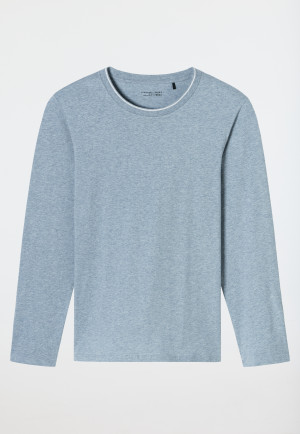 Tee-shirt à manches longues bleu jeans chiné - Mix+Relax