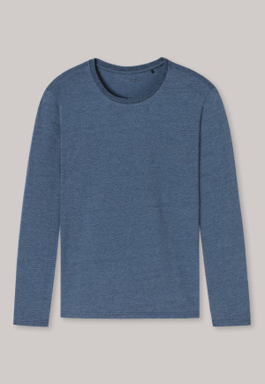 Shirt met lange mouwen jersey ronde hals indigo - Mix+Relax