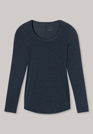 Midnight blue long-sleeved shirt - Personal Fit