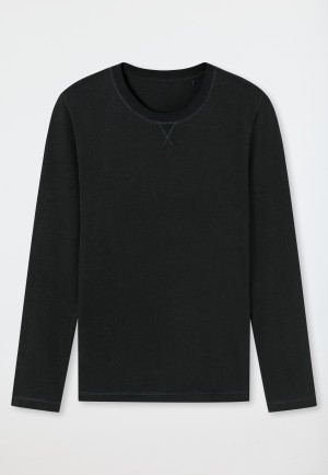 Shirt long-sleeved organic cotton anthracite - Mix & Relax